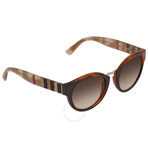 Burberry Brown Gradient Round Ladies Sunglasses BE4227 